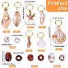 10Pcs Acrylic Braiding Hair Pendants Decoration Clips OHAR-BM0001-01-2