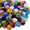 200Pcs 2Bags Handmade Millefiori & Evil Eye Lampwork Beads LAMP-PA0001-69-1