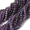 Natural Amethyst Beads Strands G-M445-8MM-01B-2