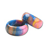 Resin Wide Chunky Finger Ring for Women RJEW-N041-01-C04-2