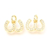 Brass Micro Pave Cubic Zirconia Charms ZIRC-O037-22G-1