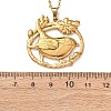304 Stainless Steel Pendant Cable Chain Necklaces for Men Women NJEW-K308-03E-G-5