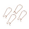 Ion Plating(IP) 304 Stainless Steel Hoop Earrings Findings Kidney Ear Wires STAS-L216-22B-RG-1