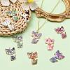 10Pcs 10 Style Alloy Enamel Pendants ENAM-YW0003-66-5