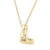 Brass Micro Pave Clear Cubic Zirconia Pendant Necklaces NJEW-Z038-01G-L-2