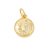 Brass Micro Pave Clear Cubic Zirconia Charms CU-CBA56CE-12G-J-1