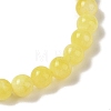 6mm Round Dyed Natural Jade Imitation Beeswax Braided Bead Bracelets for Women Men BJEW-C067-01A-05-3