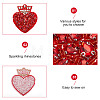 GOMAKERER 4Pcs 4 Style Heart Shape Rhinestone Appliques PATC-GO0001-05-5