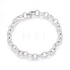 Tarnish Resistant 304 Stainless Steel Cable Chain Bracelets BJEW-P237-20P-1