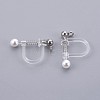 Plastic Clip-on Earring Findings X-STAS-P221-24P-2