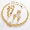 Brass Necklaces & Bangles & Earrings & Rings Sets FS-WGDFD3A-01-2