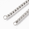 Adjustable 304 Stainless Steel Slider Bracelets Making STAS-T050-030P-4
