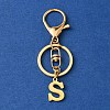 304 Stainless Steel Initial Letter Charm Keychains KEYC-YW00005-19-1