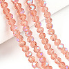 Electroplate Glass Beads Strands LS-EGLA-A034-T10mm-L24-4
