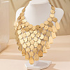 Women's Exaggerated Alloy Sequins Disc Chandelier Statement Necklaces WG21D3D-01-3
