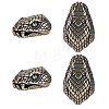 4Pcs Brass Beads KK-HY0004-66-1