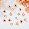 16Pcs 2 Colors Brass Micro Pave Cubic Zirconia Pendants KK-DC0003-35-4