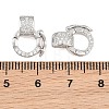Brass Micro Pave Clear Cubic Zirconia Twister Clasp CU-CBA7BFE-04P-2