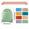 40Pcs 8 Colors Polycotton Canvas Packing Pouches ABAG-MB0001-07-9