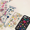 8 Sheets 8 Styles 3D Gems Earring Stickers for Girls DIY-FH0005-30-5
