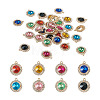 Crafans 24pcs 6 colors Zinc Alloy Rhinestone Pendants FIND-CF0001-01-13