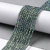 Electroplate Transparent Glass Beads Strands GLAA-H021-01A-FR01-3