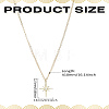 1Pc Star Brass & Iron & Rhinestone Pendant Necklaces NJEW-LP0004-15G-2