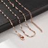 Brass Dapped Chains Necklaces for Women NJEW-D302-23RG-3