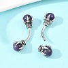 316 Stainless Steel Dragon Claw with Natural Stone Ball Curved Barbell Belly Rings AJEW-C044-06AS-02-2