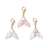 Mermaid Tail Resin Pendant Decorations HJEW-JM03120-1
