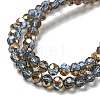 Electroplate Glass Faceted Rondelle Beads Strands EGLA-D020-6x4mm-54-6