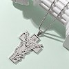 304 Stainless Steel Religion Pendant Necklaces NJEW-Z058-04P-3