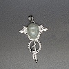 Natural Labradorite Teardrop Pendants PW-WG60016-21-1