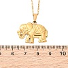 Elephant 304 Stainless Steel Pendant Necklaces NJEW-H059-06G-5