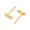 Brass Hollow Out Initial Letter Stud Earrings for Women EJEW-A044-01G-I-2