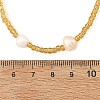Potato Natural Cultured Freshwater Pearl and Glass Seed Beads Beaded Necklaces NJEW-JN06684-4