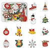 24Pcs 12 Styles Christmas Theme Alloy Enamel Pendants ENAM-FS0002-19G-1