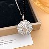 Brass Micro Pave Clear Cubic Zirconia Pendant Necklaces for Women WGF4498-06-1