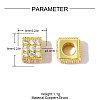 Brass Clear Cubic Zirconia Beads KK-OY001-03G-2