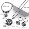 304 Stainless Steel Charms Bracelets & Hoop Earrings & Pendant Necklaces Sets FS-WG39A04-01-5