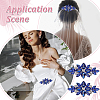 8Pcs Glass Cabochons(Hot Melt Adhesive On The Back) GGLA-FG0001-07C-5