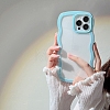 Wave Frame Clear Case TPU Plastic Mobile Phone Cover PW-WGC40AC-14-1