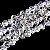 Electroplate Transparent Glass Beads Strands EGLA-Q133-01A-15-1