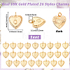 1Bag Brass Initial Pendants KK-BBC0026-11-2