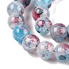 Baking Painted Crackle Glass Bead Strands DGLA-R053-03I-1-3