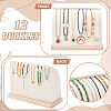 Velvet & Wood Jewelry Necklace Organizer Display Stands ODIS-WH0043-288-3