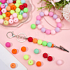80Pcs Rubberized Style Opaque Acrylic Beads MACR-SP0001-64-3