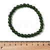 Natural TaiWan Jade Bead Stretch Bracelets BJEW-K212-A-019-4