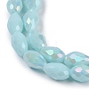 Opaque Solid Color Electroplate Glass Beads Strands LS-EGLA-N013-P6mm-B11-3