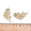 Rack Plating Alloy Rhinestone Pendants PALLOY-T091-02KCG-RS-3